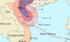 21h tối nay, bão Haiyan vào Nam Hải Phòng