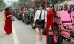 Tạm giữ 6 xe có điểm bất thường trong đoàn xe Jeep đón dâu ở Thái Nguyên
