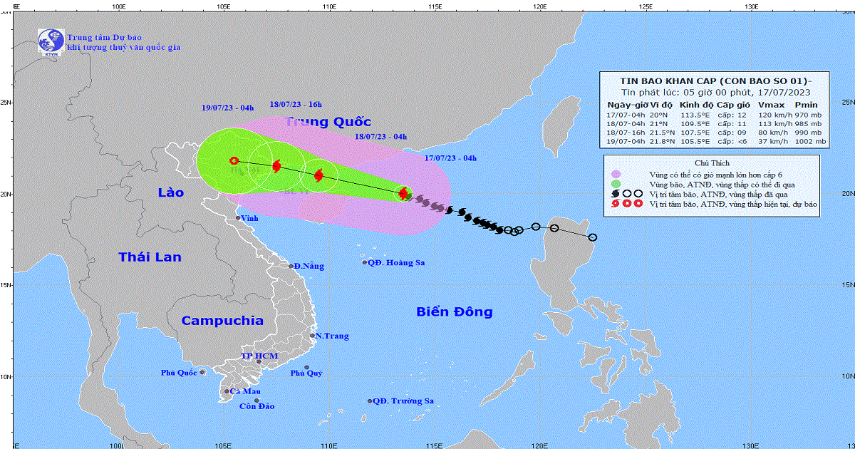 Lý do bão số 1 - bão Talim không đổ bộ vào Quảng Ninh - Hải Phòng như dự báo