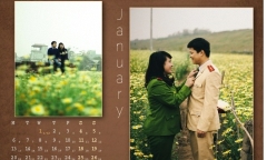 Ngắm bộ lịch tết lãng mạn của cặp đôi cảnh sát