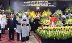 Tổ chức trọng thể Lễ truy điệu và tiễn đưa đồng chí Lê Văn Thành về nơi an nghỉ cuối cùng
