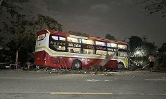 Xe khách bất ngờ lao vào nhóm thanh niên ngồi uống nước ven đường ở Đồng Tháp, 2 người tử vong