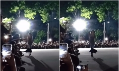 Clip: Nữ sinh catwalk trong kỳ học quân sự, đẹp như