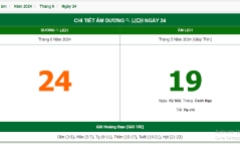 Xem lịch âm hôm nay 24/6/2024 - Âm lịch hôm nay 24/6 chuẩn nhất