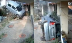 Clip: Khoảnh khắc ô tô nổ lốp, 