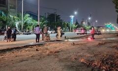 Bình Dương: Nghi án nam thanh niên bị đuổi đánh, tông cột đèn tử vong