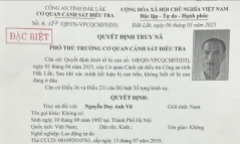 Công an truy nã đặc biệt Nguyễn Duy Anh Vũ
