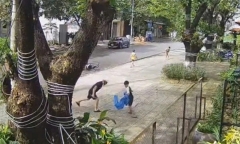 Xác minh clip người đàn ông xô ngã xe đạp điện, hành hung 3 bé trai ở Quảng Ngãi