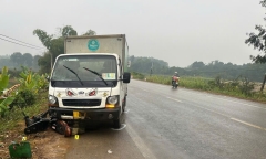 Bị xe tải tông từ phía sau, người phụ nữ đi xe máy tử vong thương tâm