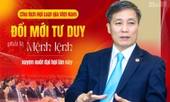 Chủ tịch hội Luật gia Việt Nam: Đổi mới tư duy phải là mệnh lệnh xuyên suốt đại hội này
