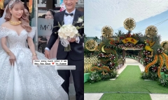 Không gian đám cưới hoành tráng của Mạc Văn Khoa, cô dâu đeo vàng nặng
