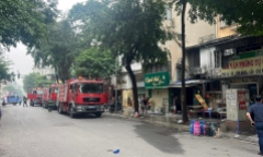 Hà Nội: Cháy quán cơm văn phòng trên phố Nguyễn Thượng Hiền