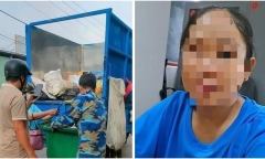 Tạm giữ hình sự người mẹ vứt bỏ con mới đẻ trong thùng rác