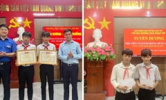 Tặng bằng khen hai học sinh lớp 7 cứu hai em nhỏ đuối nước được