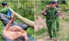 Bộ trưởng Bộ Công an biểu dương 2 công an xã khiêng người bị ong đốt đi cấp cứu