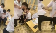 Vụ clip nam sinh Hà Nội bị bạn đánh trong lớp học: Trường báo cáo gì?