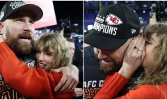 Clip Taylor Swift khóa môi bạn trai ngay trên sân vận động đạt 4,7 triệu view