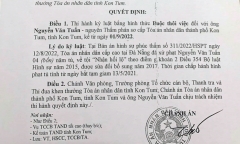 Nhận hối lộ 20 triệu đồng, một thẩm phán ở Kon Tum bị buộc thôi việc