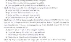 Đề minh họa môn Lịch sử tốt nghiệp THPT 2025