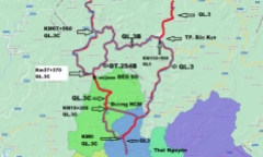 Thái Nguyên: Cấm phương tiện lưu thông qua quốc lộ 3C do sạt lở