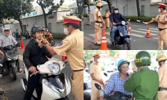 TP.HCM tăng cường thực hiện kiểm tra nồng độ cồn 24/7 từ nay đến Tết Nguyên đán 2024