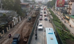 Hà Nội: Cấm xe phục vụ thi công mở rộng đường Âu Cơ - Nhật Tân