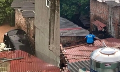 Sơn La: Lũ lớn dâng cao, cuốn trôi ô tô vào miệng cống
