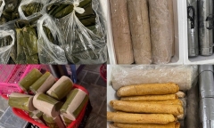 Thu giữ hơn 4 tạ giò chả chứa hàn the ở Tuyên Quang