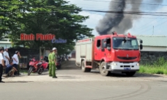 Vụ nổ lò hơi công ty dầu điều: Lửa cháy dữ dội, ít nhất một người tử vong