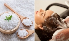 Công dụng của muối kết hợp với dầu gội