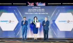Bảo Việt Nhân thọ 8 năm  dẫn đầu top 10 “công ty bảo hiểm nhân thọ uy tín 2024” 