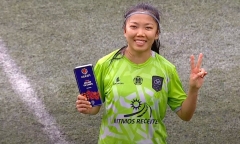 Huỳnh Như ghi bàn cho  Lank FC, được bình chọn là cầu thủ xuất sắc nhất trận