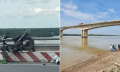 Tìm thấy thi thể người vợ bị ô tô tông rớt xuống sông tại cầu Hàm Luông