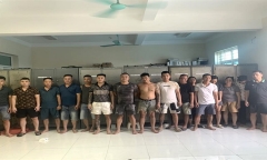 Vĩnh Phúc: Triệt phá sới bạc trên sông Hồng, bắt giữ 16 đối tượng