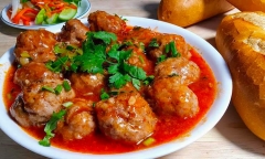 Cách làm xíu mại sốt cà chua mềm ngon, đậm đà chuẩn vị