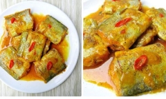 Cơm trưa cực bổ dưỡng với món cá kho nghệ vàng ươm đậm đà, dọn lên mâm là hết