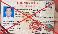 Xuất hiện đối tượng giả danh phóng viên Tạp chí Đời sống & Pháp luật