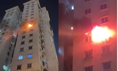 Hà Nội: Cháy căn hộ chung cư ở quận Tây Hồ, 12 người thoát nạn