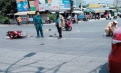 Long An: Hai đối tượng nghi cướp dây chuyền rồi gây tai nạn