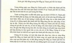Chủ tịch Đà Nẵng gửi tâm thư cho Hội đồng hương tại TP.HCM, lên phương án đón bà con về quê