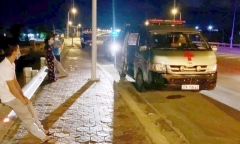 Vinh: Xe cứu thương mở đèn ưu tiên, chở nhiều người khoẻ mạnh