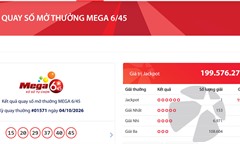Lộ diện vé số Vietlott trúng Jackpot gần 200 tỷ đồng tối 4/10
