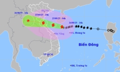 Bão số 5 mạnh lên cấp 14, giật cấp 17, cách Quảng Trị 360km