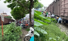 Người phụ nữ bị thương nặng sau va chạm với tàu hỏa khi băng qua đường