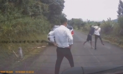 Xác minh clip 2 nhóm người đánh nhau giữa quốc lộ sau va chạm ô tô ở Lâm Đồng