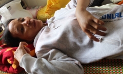 Hoảng hốt phát hiện 2 con rắn lục đuôi đỏ bò vào nhà