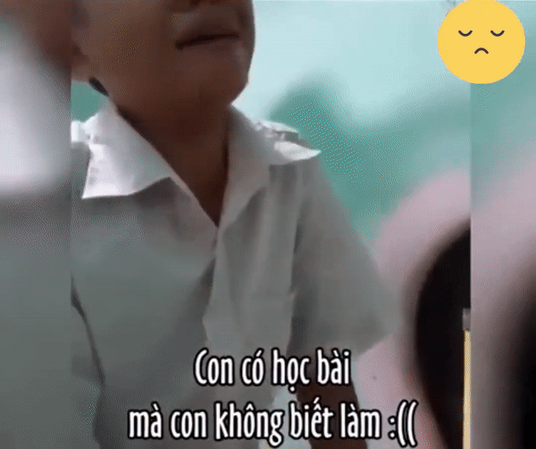 Bị mẹ hỏi sao không làm được bài, nam sinh khóc mếu máo nói lý do khiến dân tình cười ngất