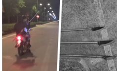 Nhóm thanh thiếu niên mang dao phóng lợn lao xe vun vút trên đường khai gì?