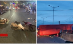 Bình Định: Hai xe máy va chạm giữa phố Quy Nhơn, người đàn ông tử vong thương tâm