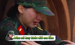 Hòa Minzy khóc nấc trên thao trường vì nhớ con trong Sao nhập ngũ 2022